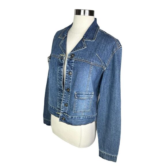 Vintage Y2K Women’s FUBU Cropped Denim Jacket - Size Large - Picture 4 of 11